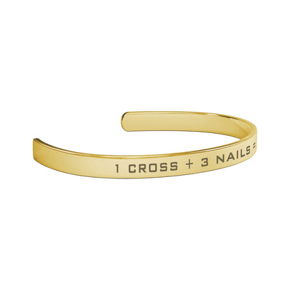 1 Cross, 3 Nails, 4 Given Faith Cuff Bracelet - Country Proud USA