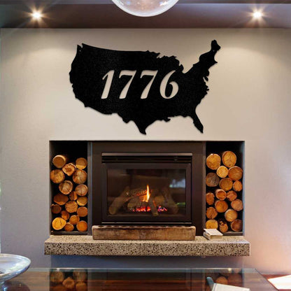 1776 USA Metal Art - Historical Patriotic Steel Sign