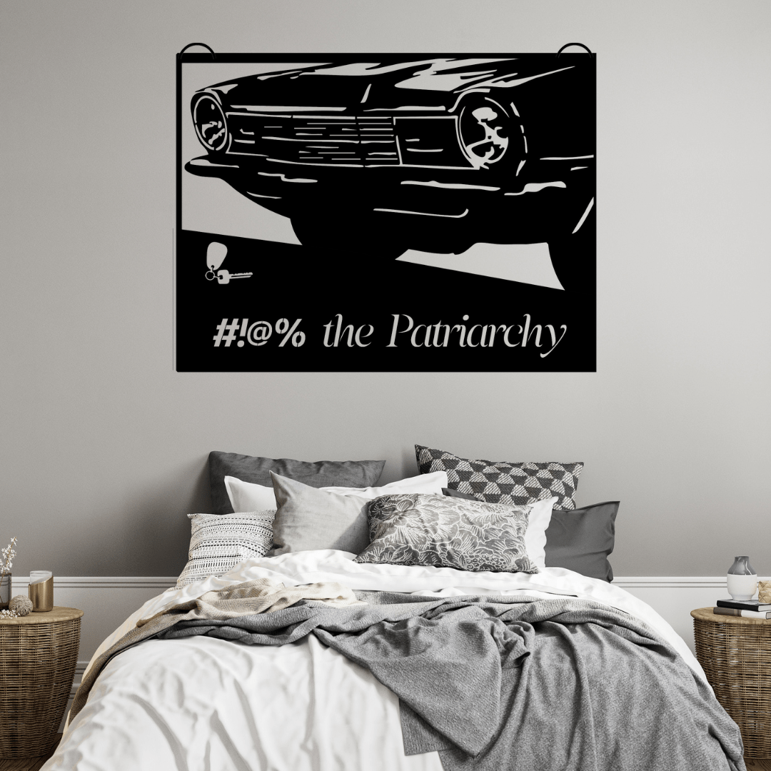 F#ck the Patriarchy Car Keys Metal Wall Art