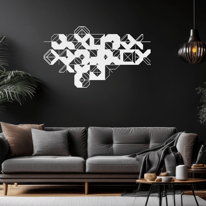 Geometric Pattern Metal Wall Art