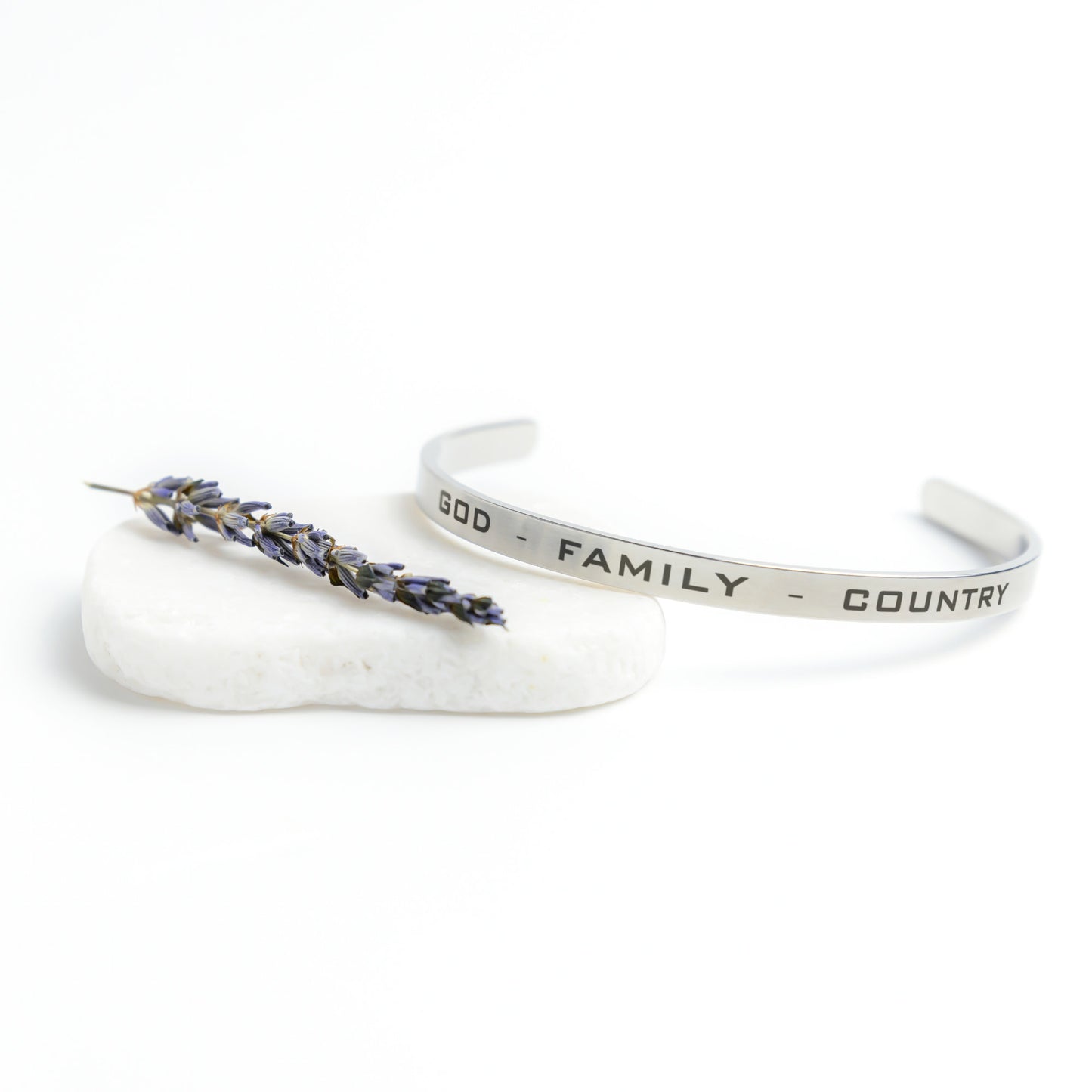 It's Just God, Family & Country Cuff Bracelet