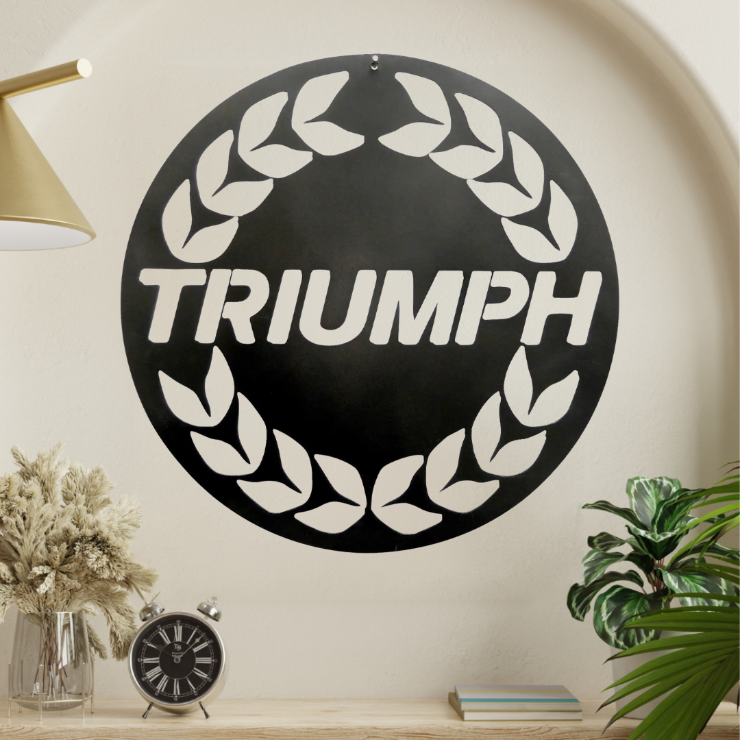 Classic British Car Triumph Laurel Wreath Metal art