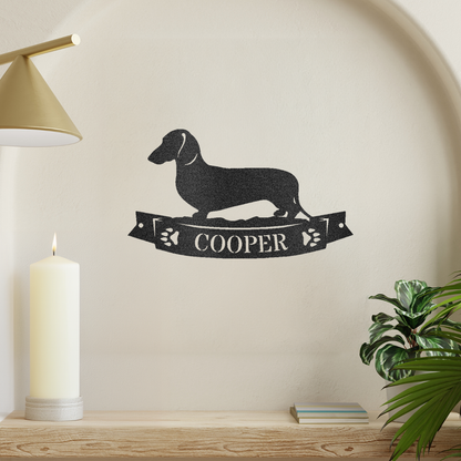 Dachshund Banner Monogram