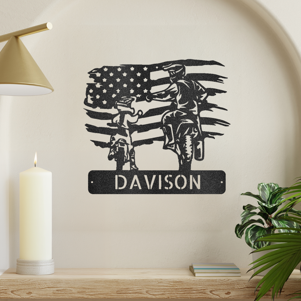 American Motocross Custom Family Monogram