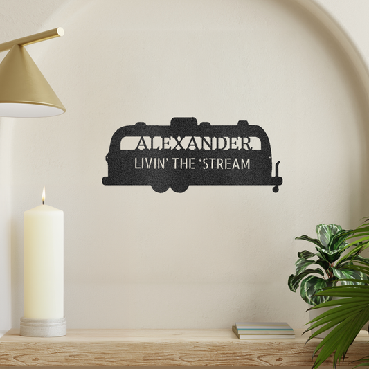 Airstream Monogram Art - Custom RV Metal Sign