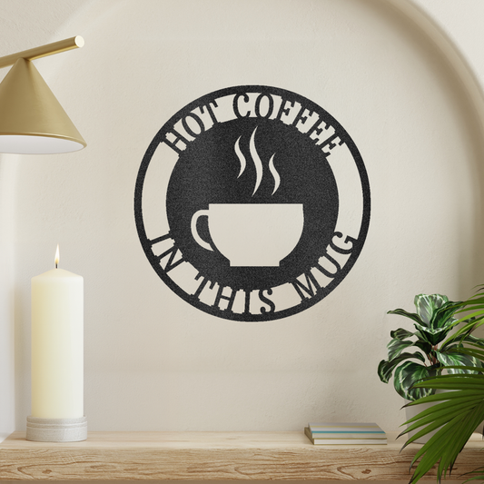 Coffee Haze Monogram Metal Wall Art Decor