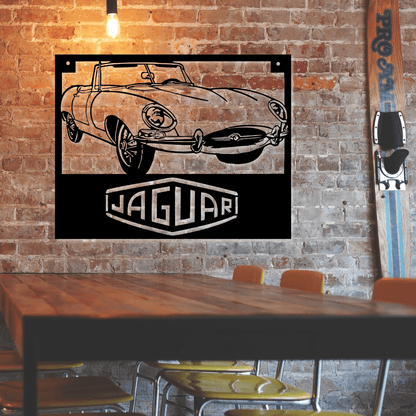 Jaguar XKE Roadster Metal Wall Art Decor