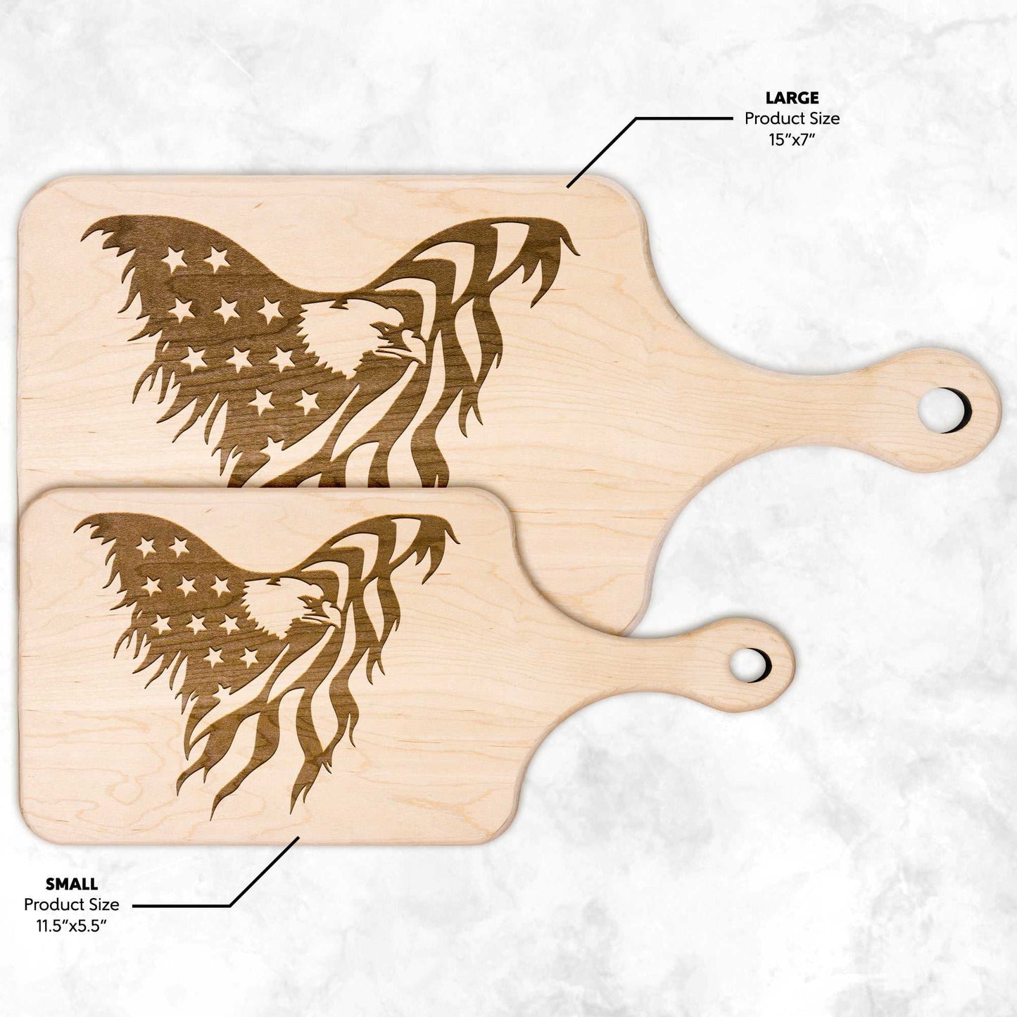 America Eagle Hardwood Paddle Cutting Board - Country Proud USA