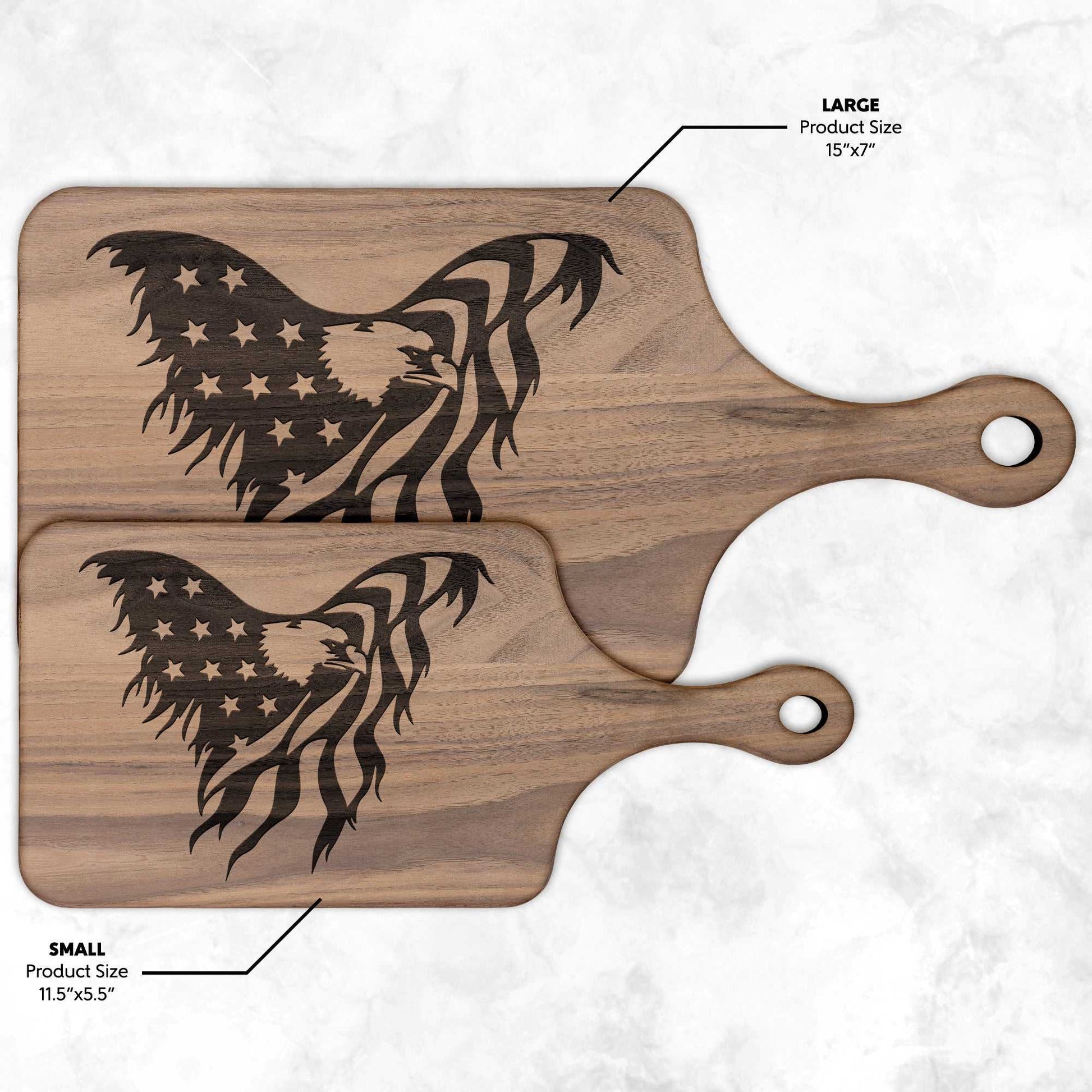 America Eagle Hardwood Paddle Cutting Board - Country Proud USA