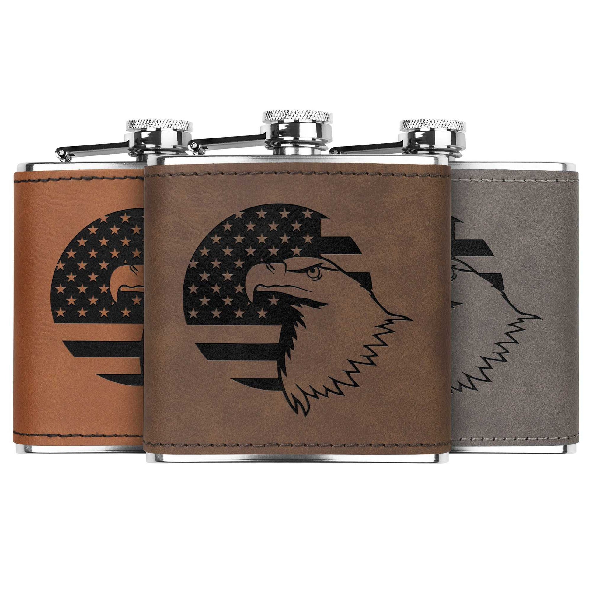 American Flag + Eagle Stainless Steel Flask - Country Proud USA