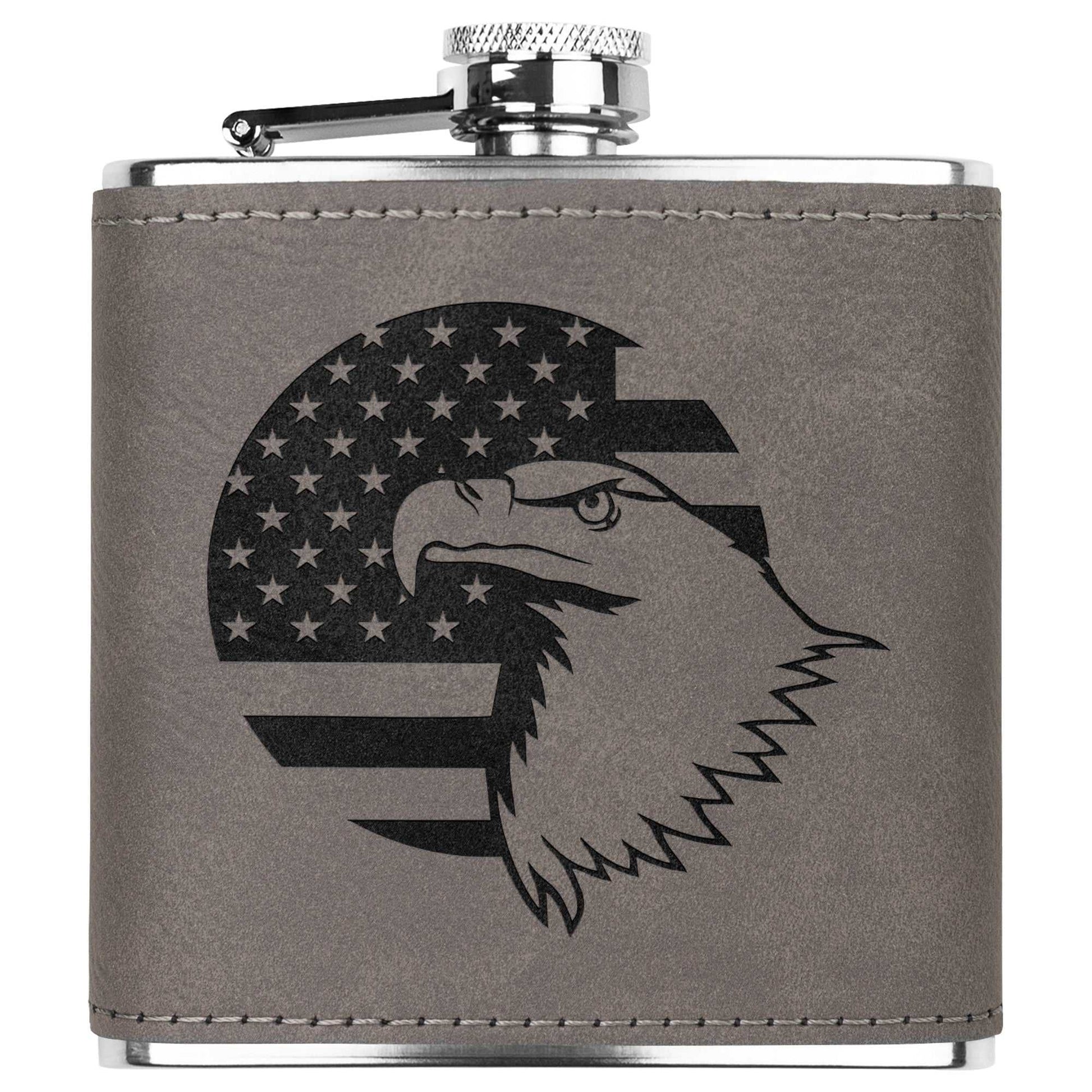 American Flag + Eagle Stainless Steel Flask - Country Proud USA