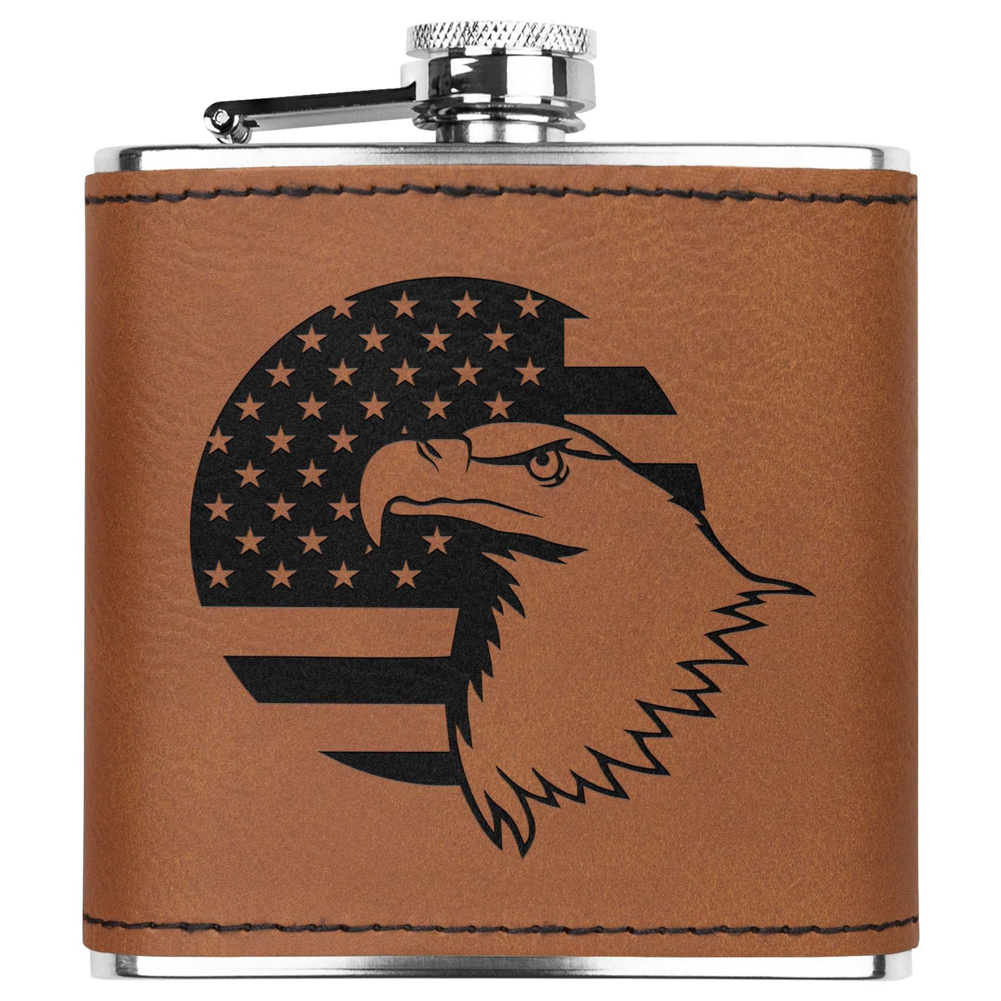 American Flag + Eagle Stainless Steel Flask - Country Proud USA