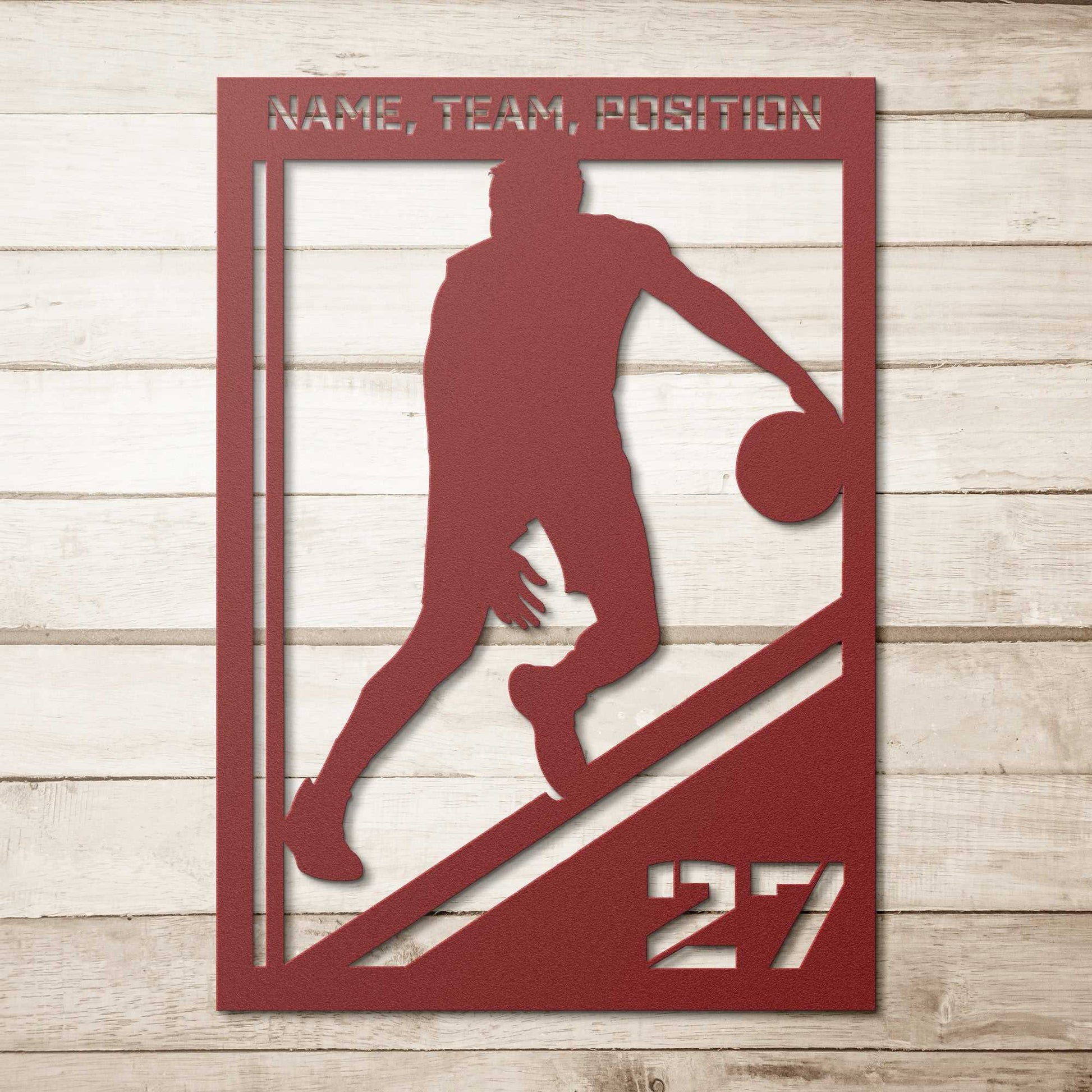 Basketball Dribble Custom Metal Wall Art