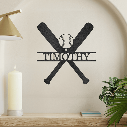 Batter Up Personalizable Metal Wall Decor