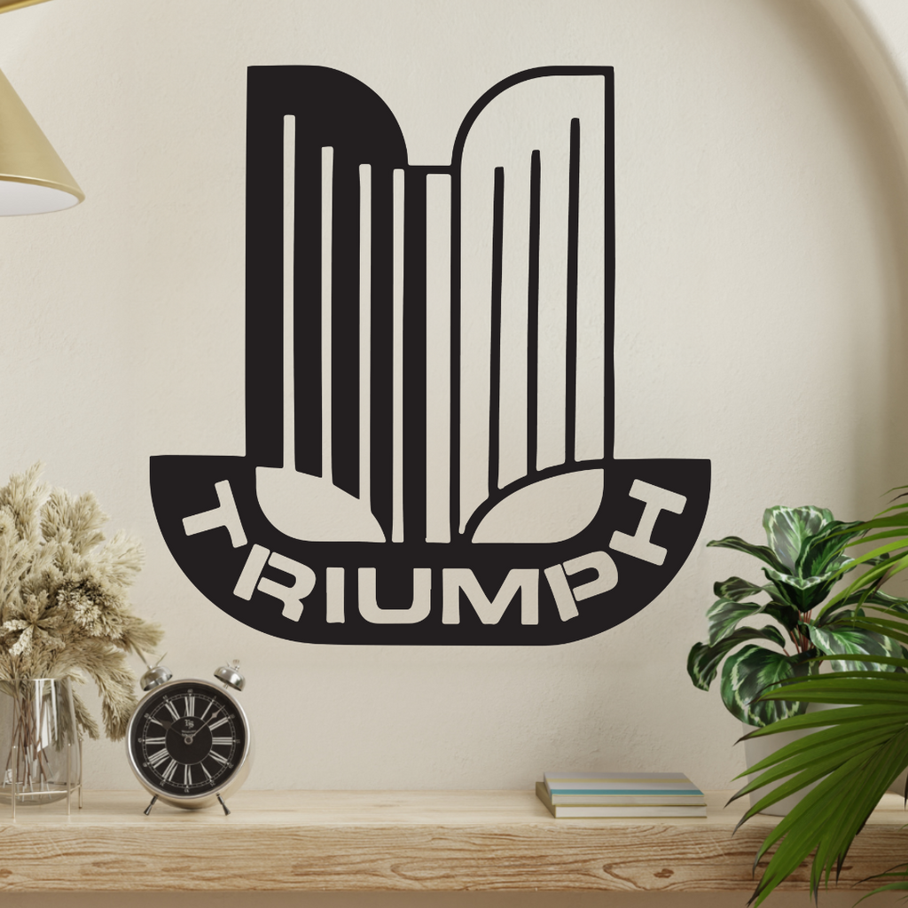 Classic British Car Triumph Badge Metal Wall Art