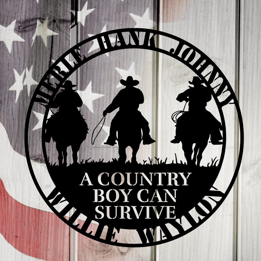 Country Boy Can Survive: Legends Metal Wall Art