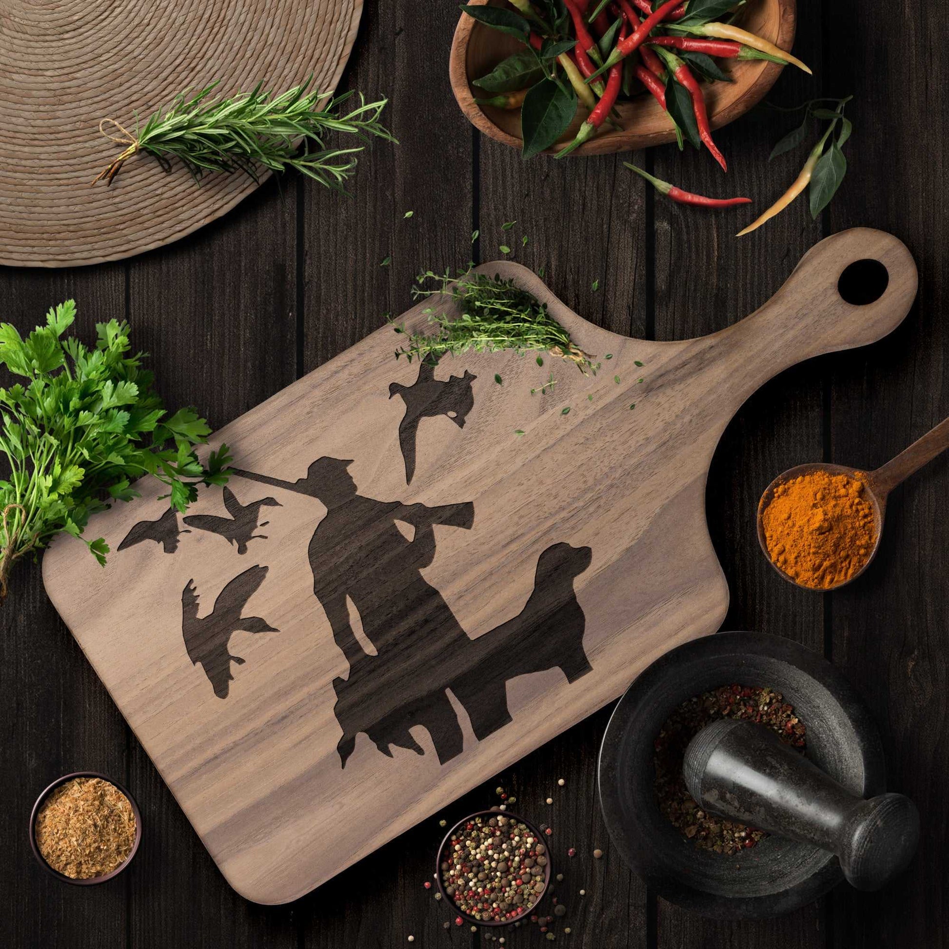 Deer Hunter Hardwood Paddle Cutting Board