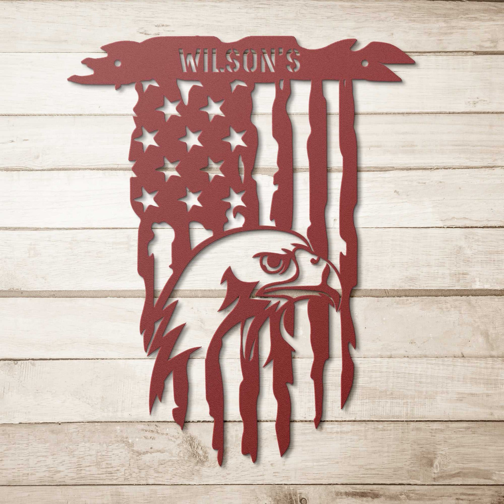 Distressed American Flag with Eagle - Country Proud USA