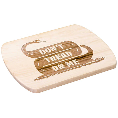 Don't Tread On Me Snake Hardwood Oval Cutting Board - Country Proud USA