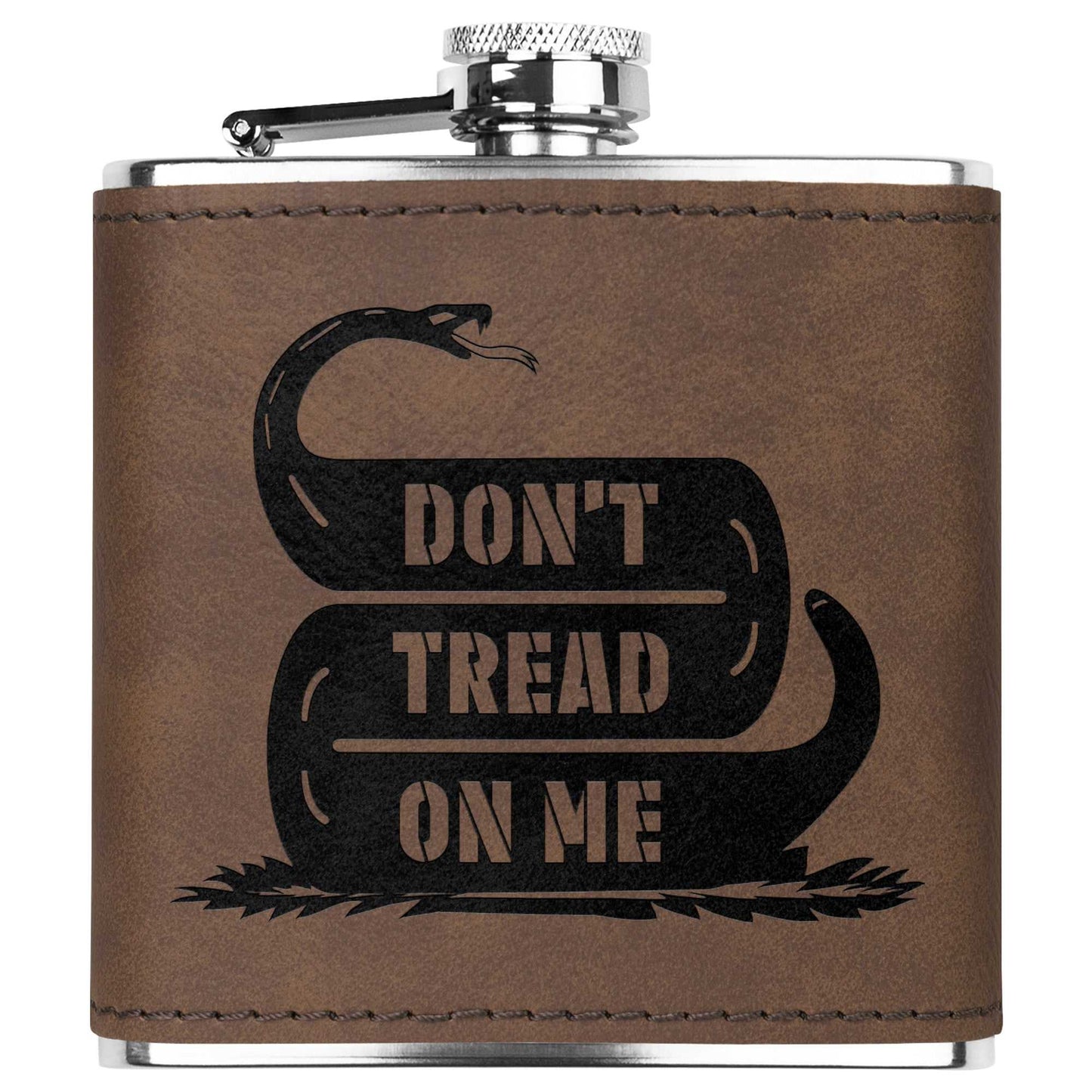 Don't Tread On Me Stainless Steel Flask - Country Proud USA