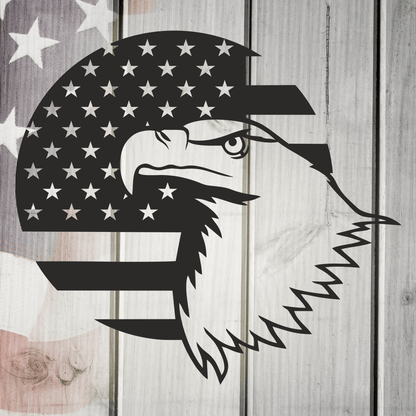 Eagle Head America Flag Metal Wall Art Custom Home Decor