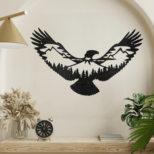 Eagle Scene Metal Wall Art Custom Decoration