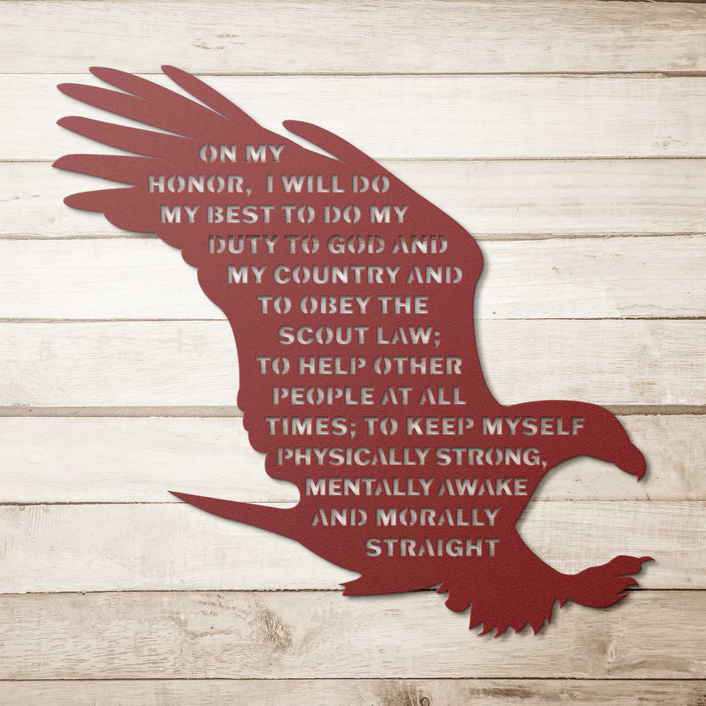 Eagle Scout Oath American Eagle Metal Wall Art