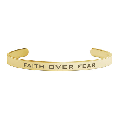 Faith Over Fear Cuff Bracelet - Country Proud USA