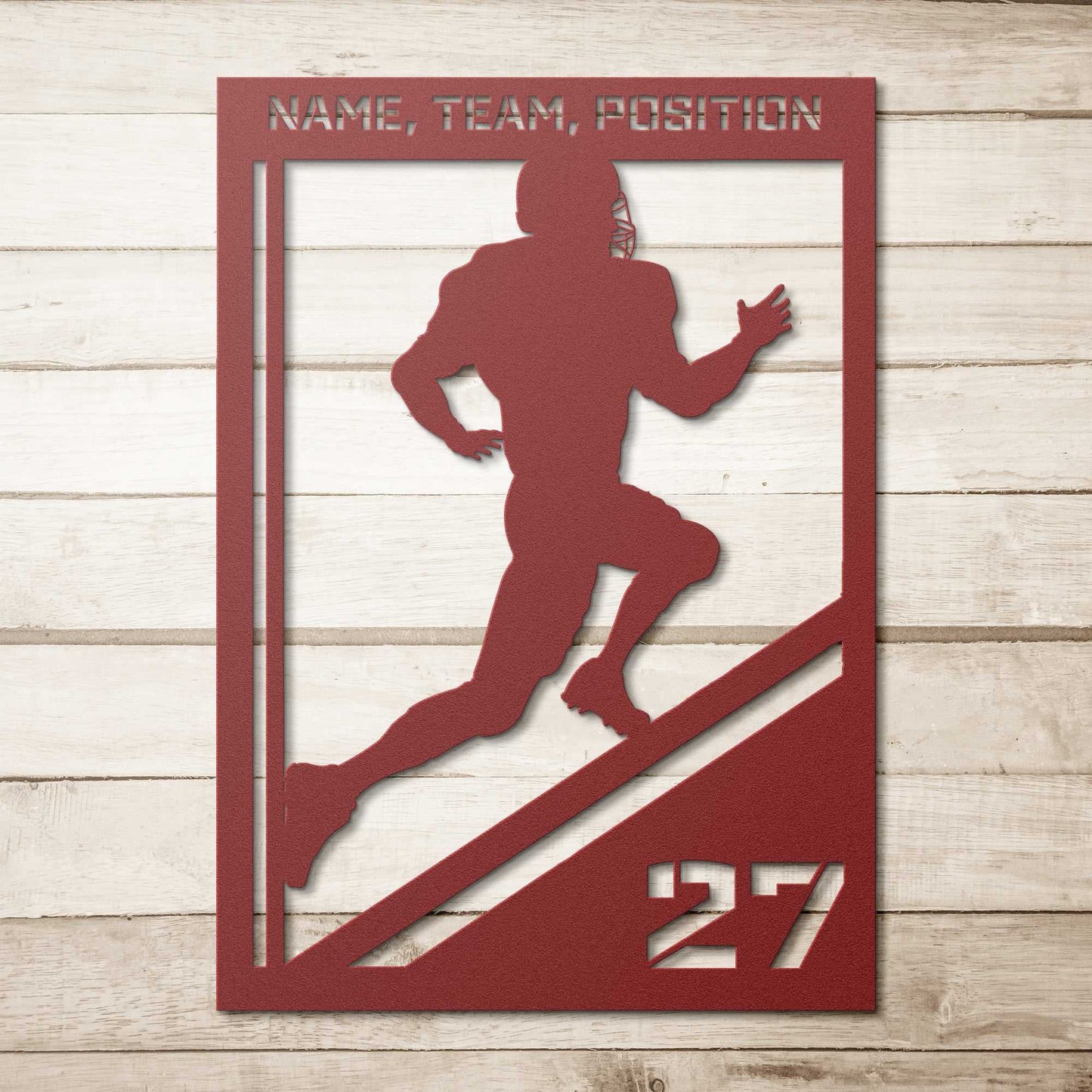 Football Custom Kids' Sports Metal Wall Art