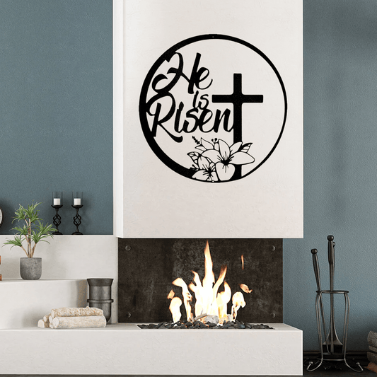 He is Risen Metal Wall Art Custom Home Decor