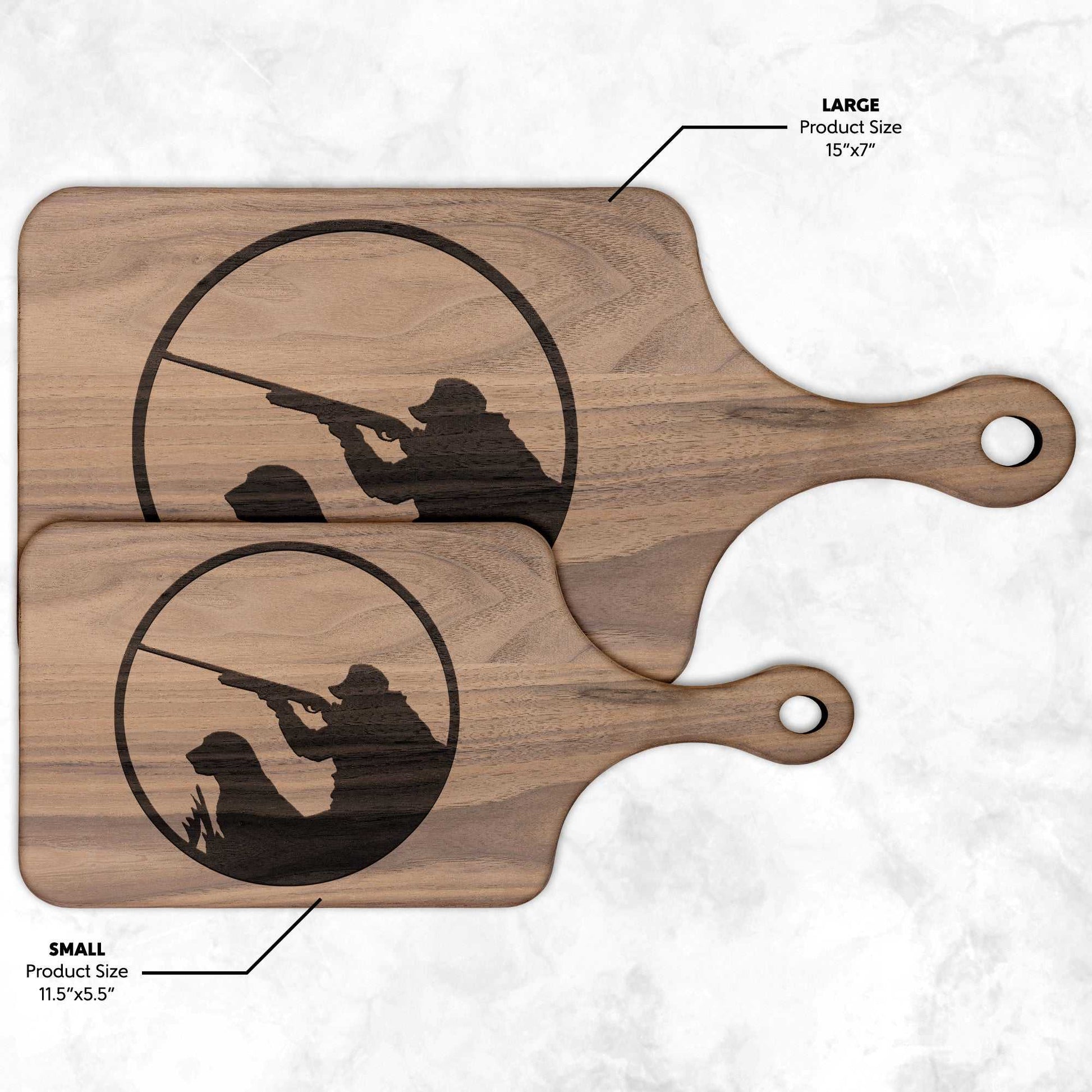 Hunter with Dog Hardwood Paddle Cutting Board - Country Proud USA