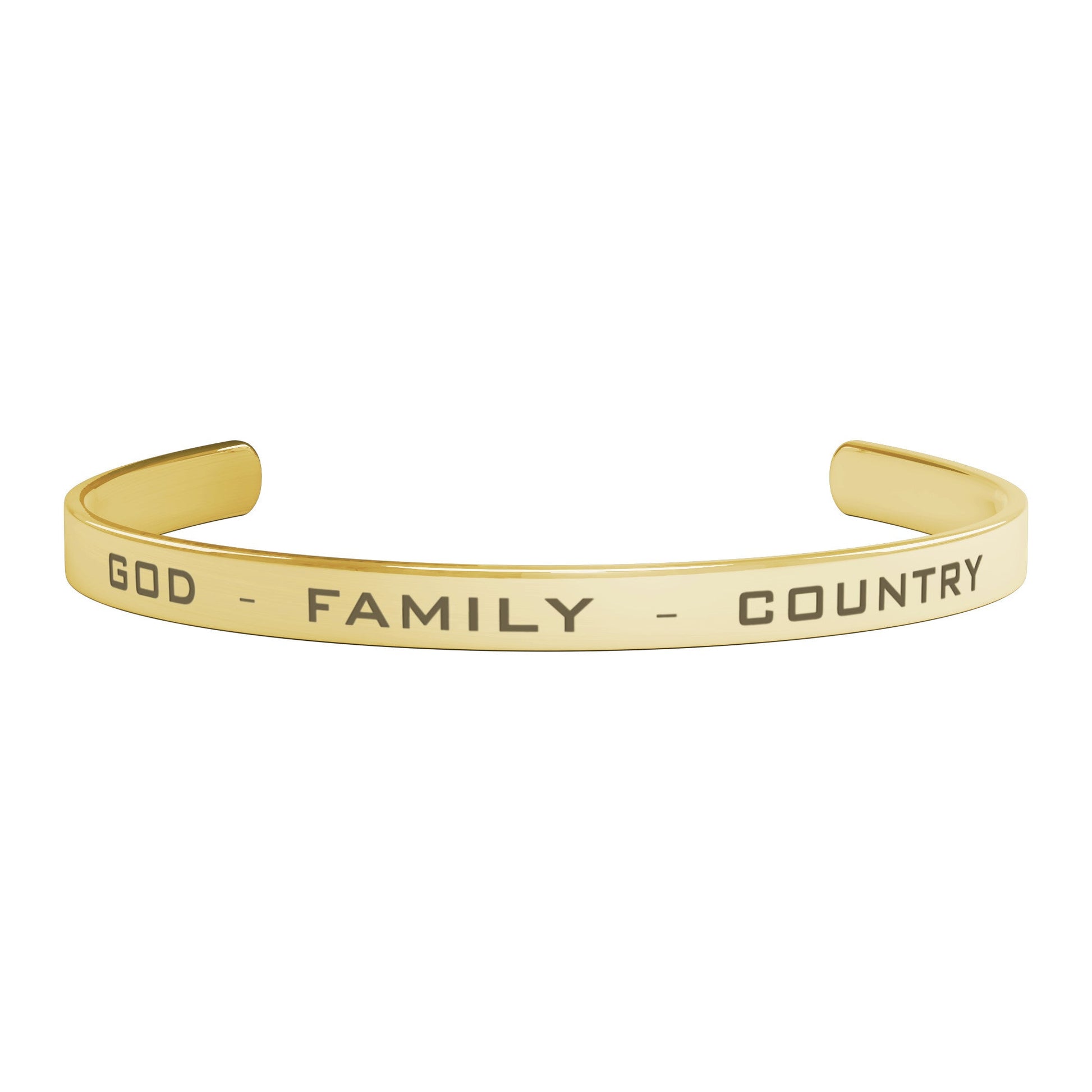 It's Just God, Family & Country Cuff Bracelet - Country Proud USA