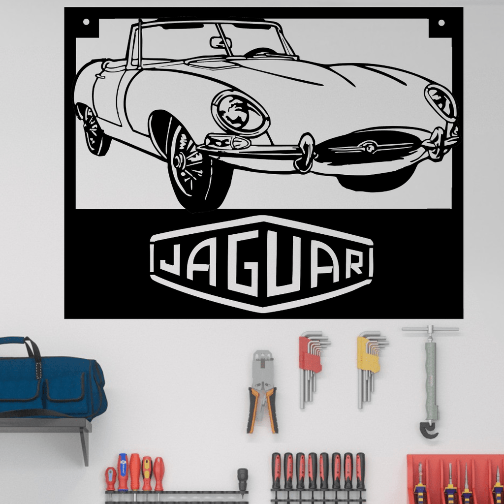 Jaguar XKE Roadster Metal Wall Art Decor