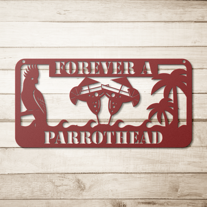 Jimmy Buffett Forever a Parrothead Metal Wall Art