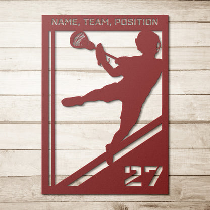 Lacrosse Metal Wall Art for Your Athlete