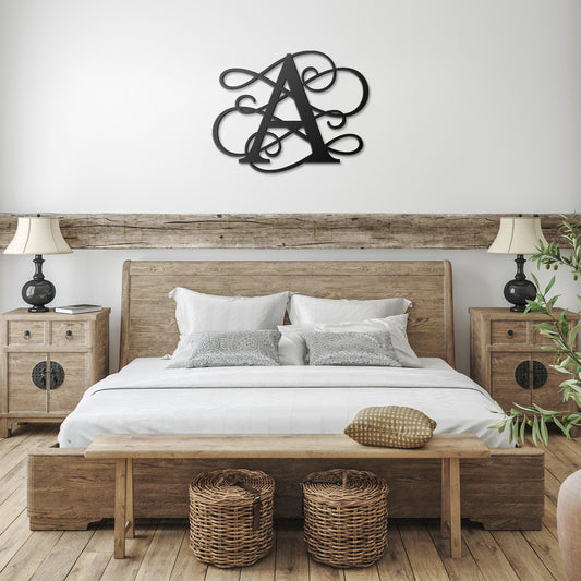 Letter A Initial, Elaborate Letter Metal Wall Art