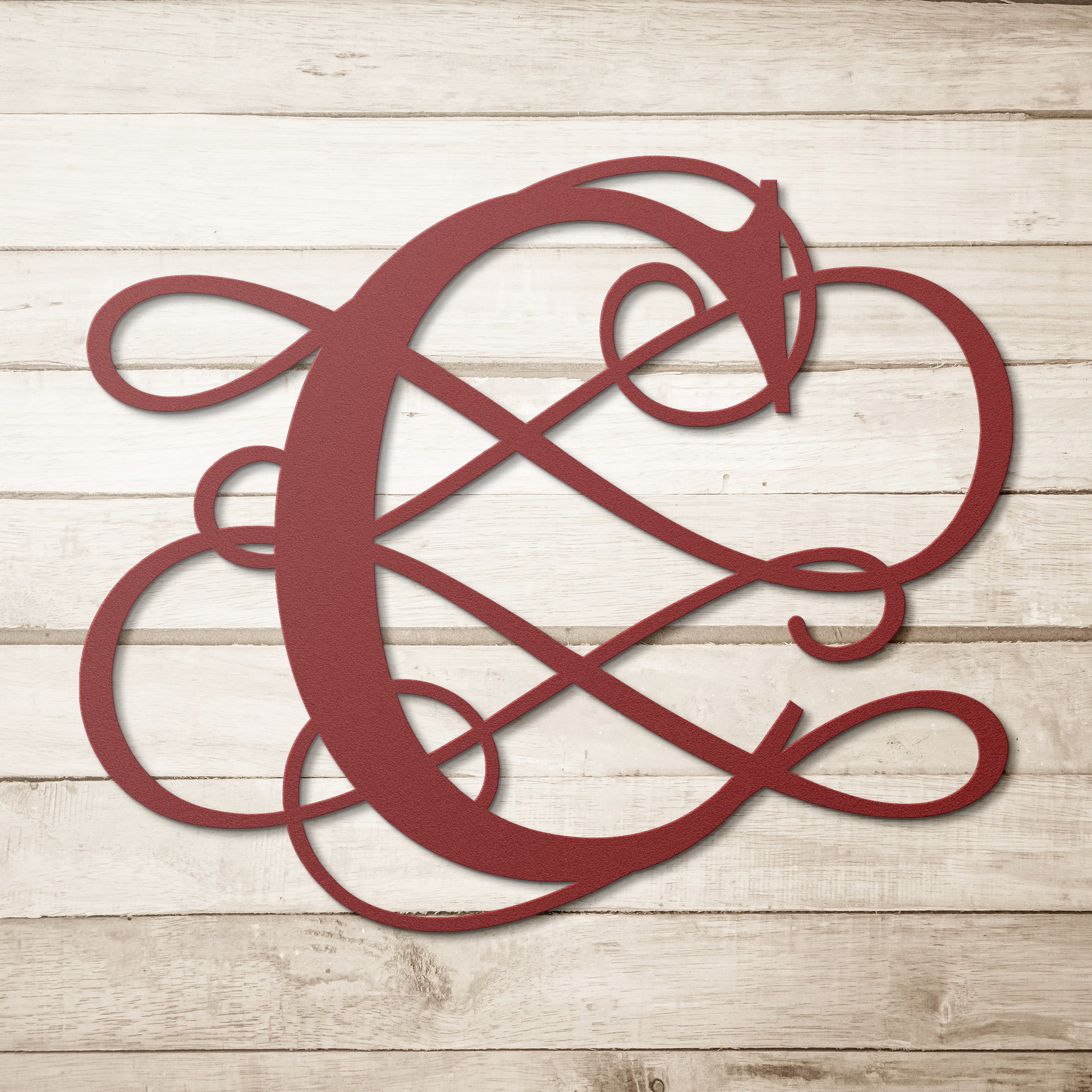 Letter C Initial, Elaborate Letter Metal Wall Art