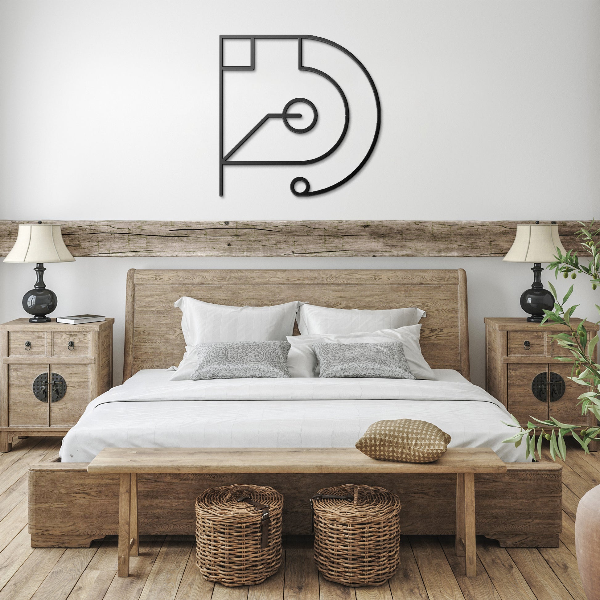 Letter D, Your Initial Metal Wall Art Home Decor