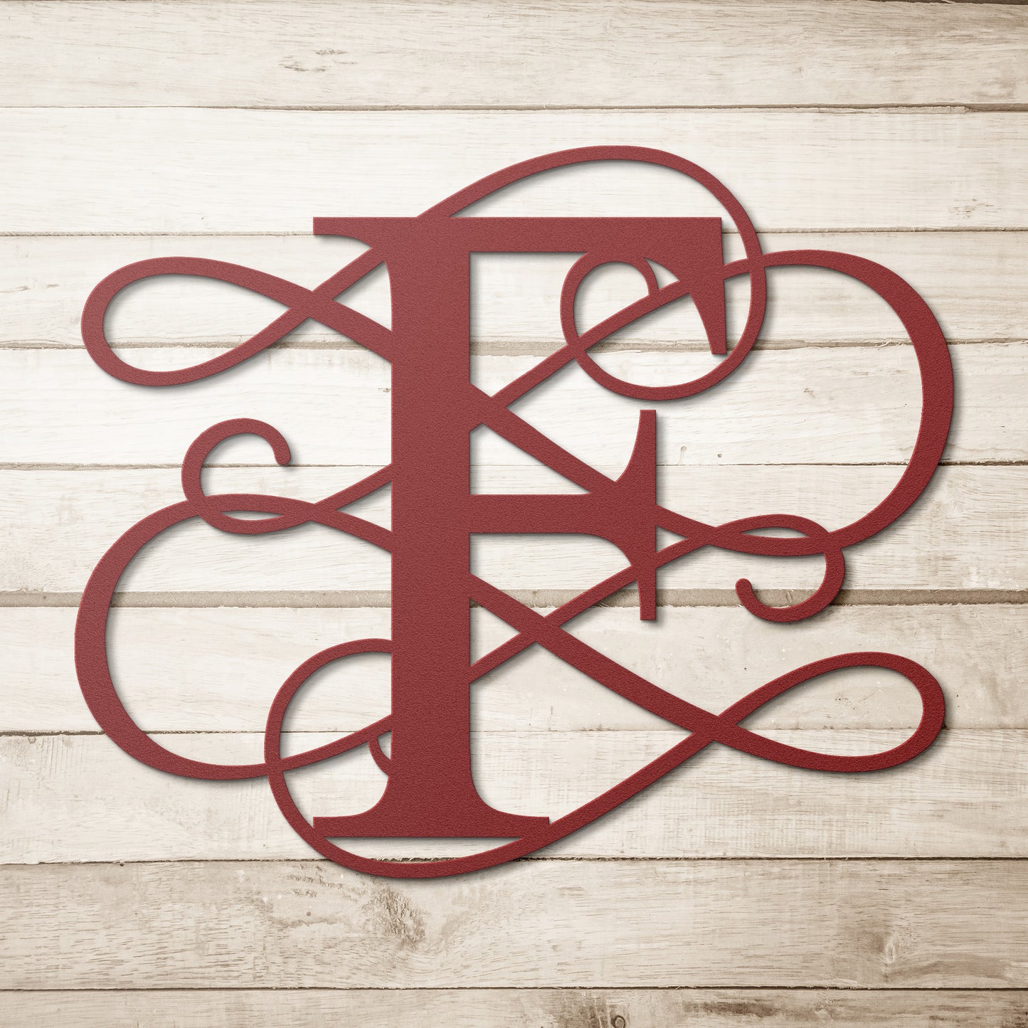 Letter F Initial, Elaborate Letter Metal Wall Art