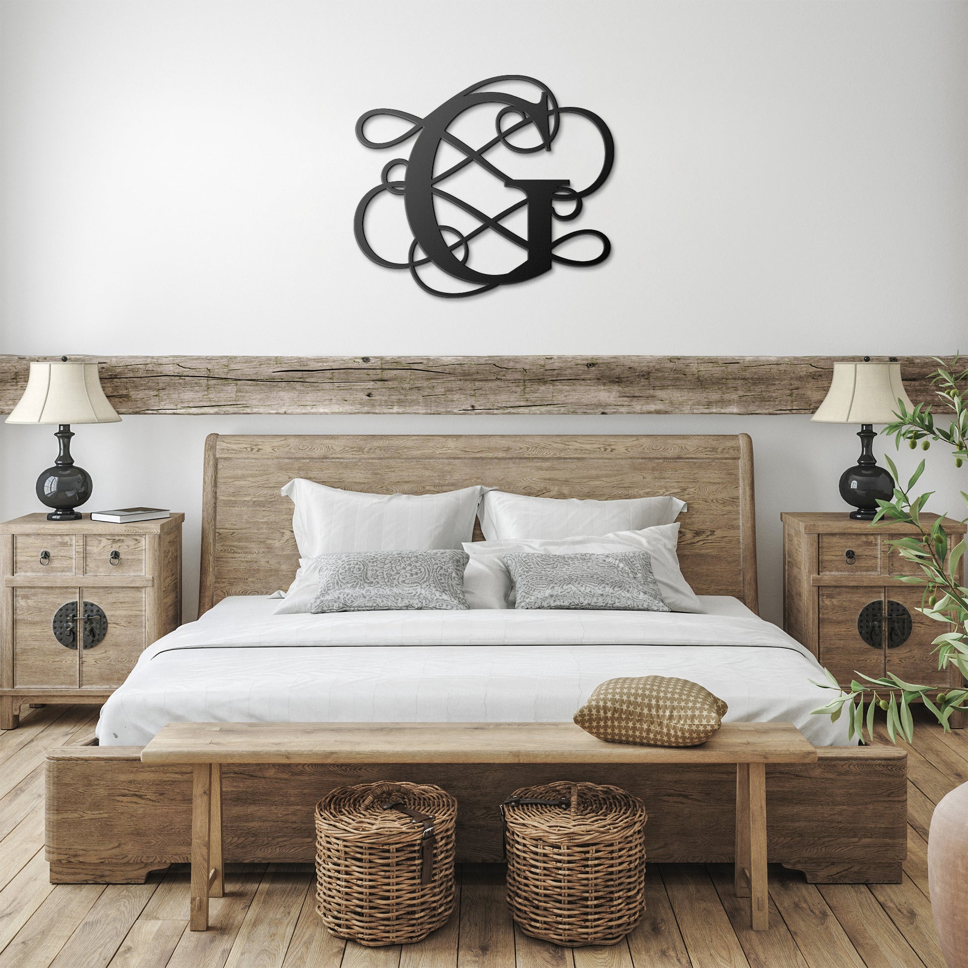 Letter G, Your Initial Metal Wall Art Home Decor