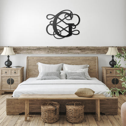 Letter G, Your Initial Metal Wall Art Home Decor