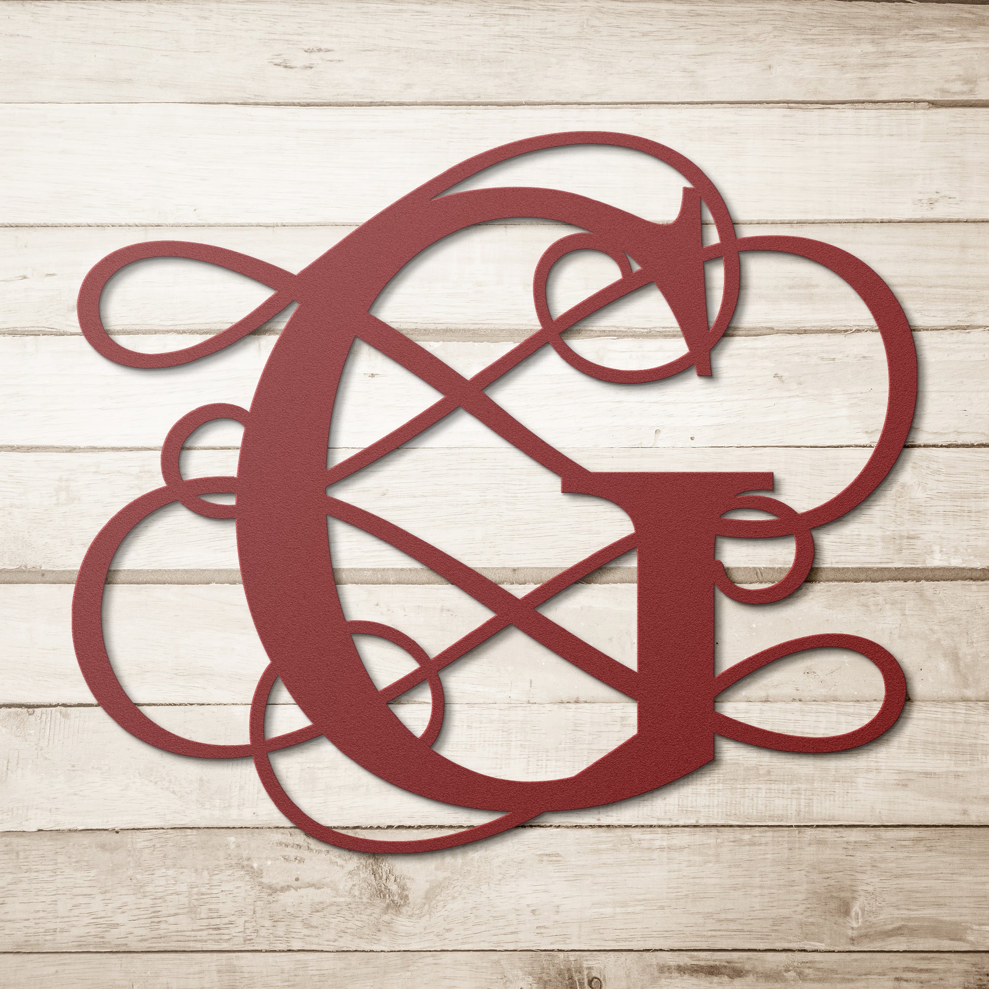 Letter G, Your Initial Metal Wall Art Home Decor