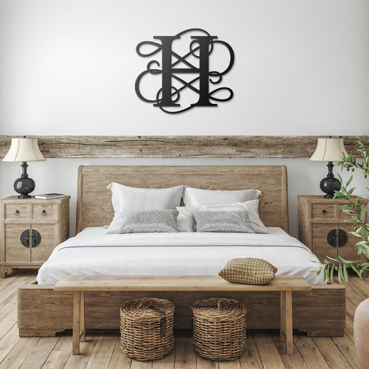 Letter H, Elaborate Letter Metal Wall Art