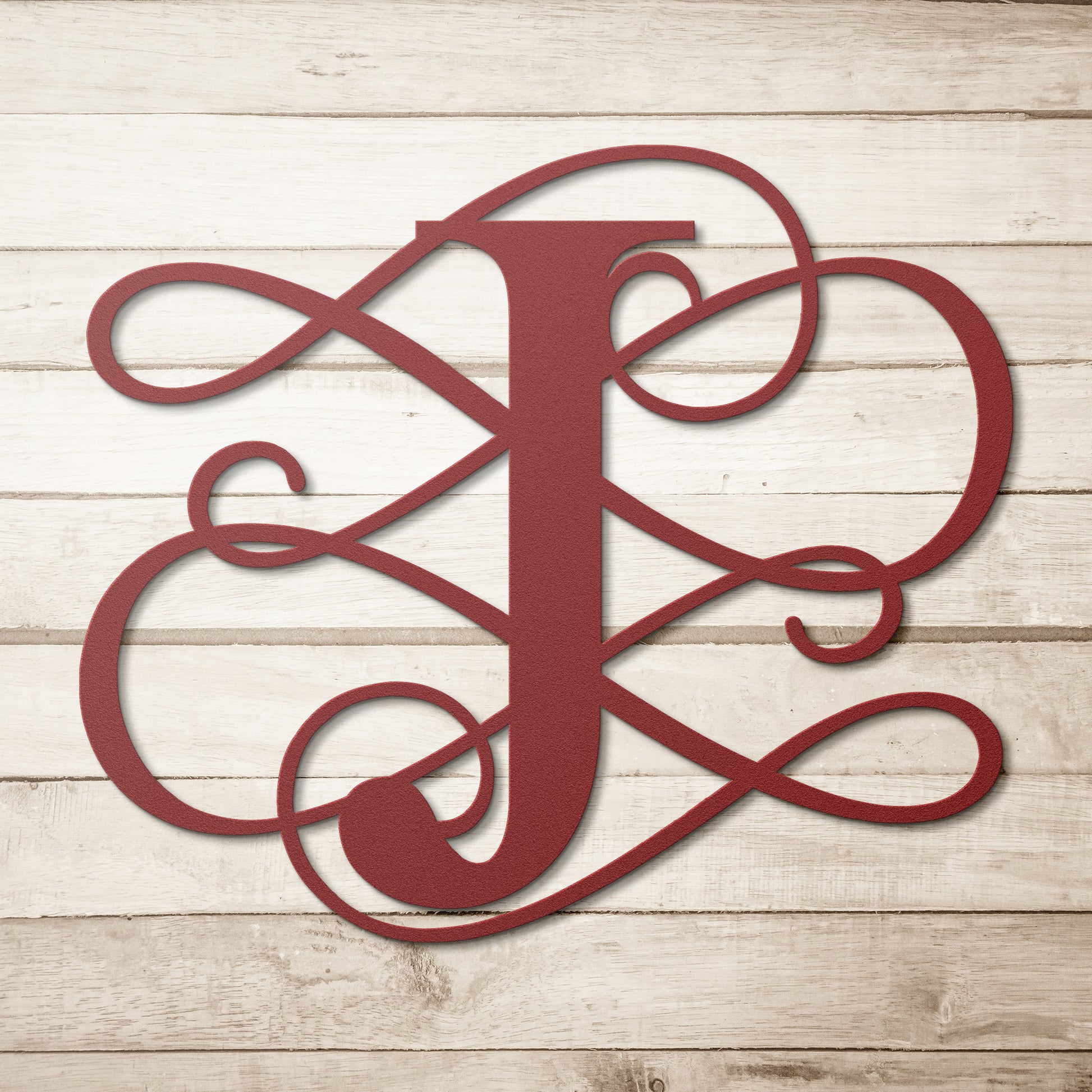 Letter J, Elaborate Letter Metal Wall Art