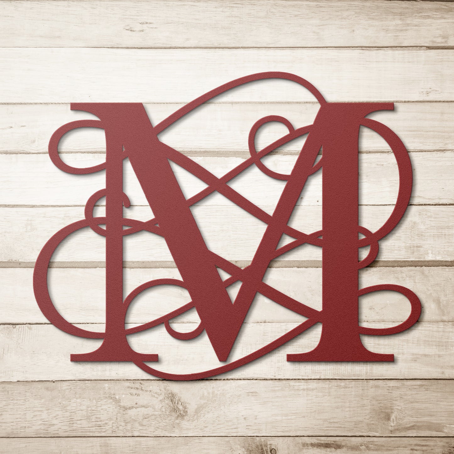 Letter M Initial, Elaborate Letter Metal Wall Art