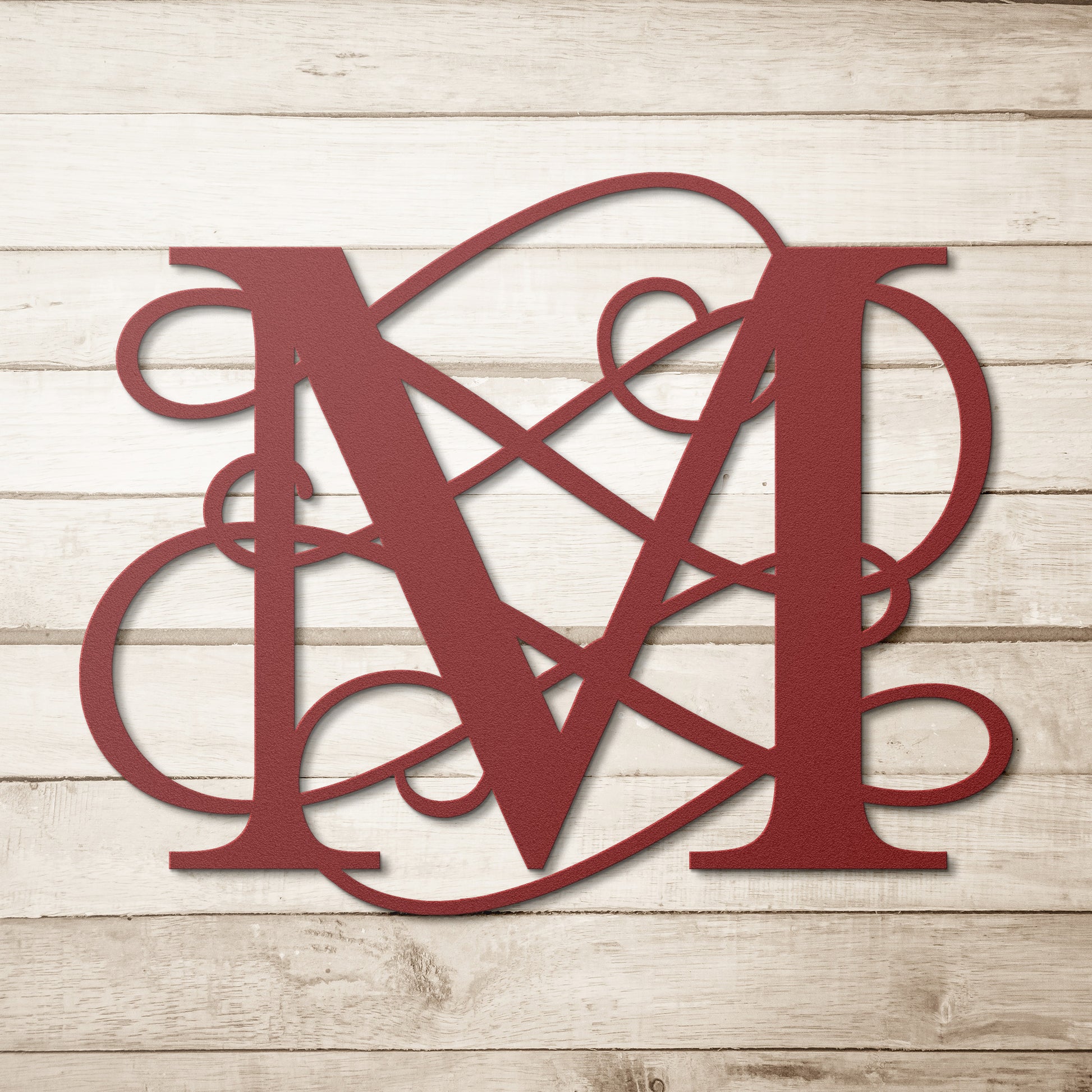 Letter M Initial, Elaborate Letter Metal Wall Art