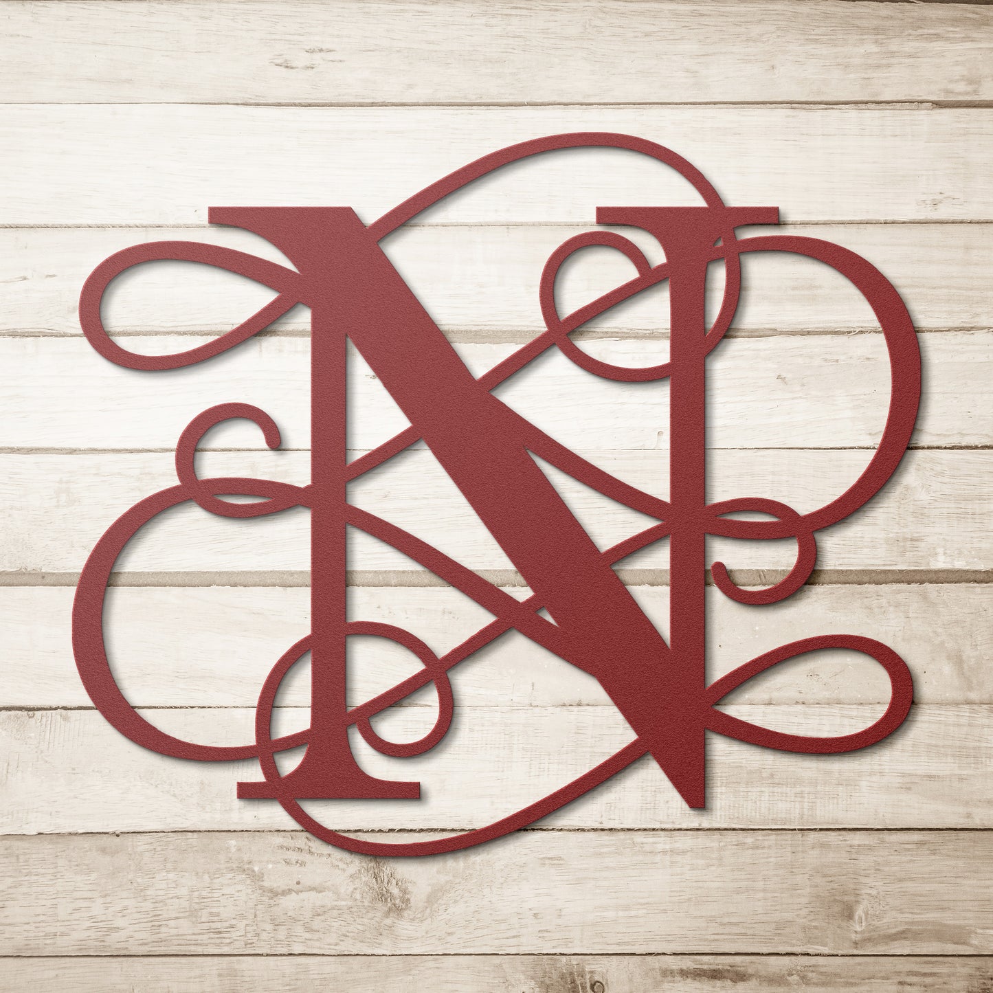 Letter N Initial, Elaborate Letter Metal Wall Art