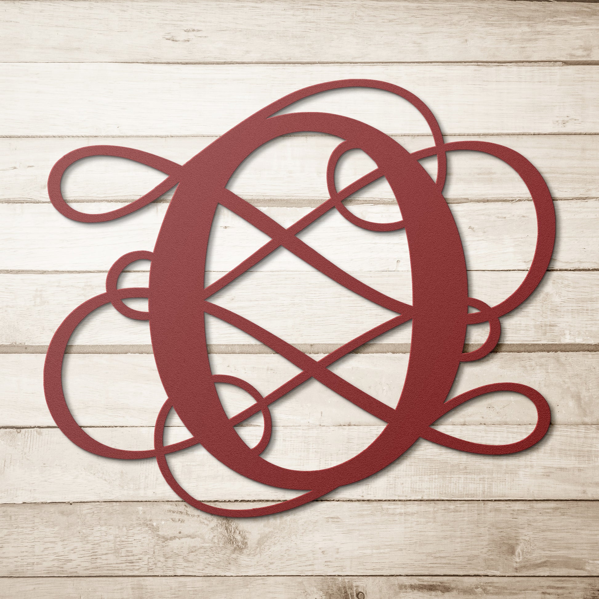 Letter O, Geometrical Letter Metal Wall Art