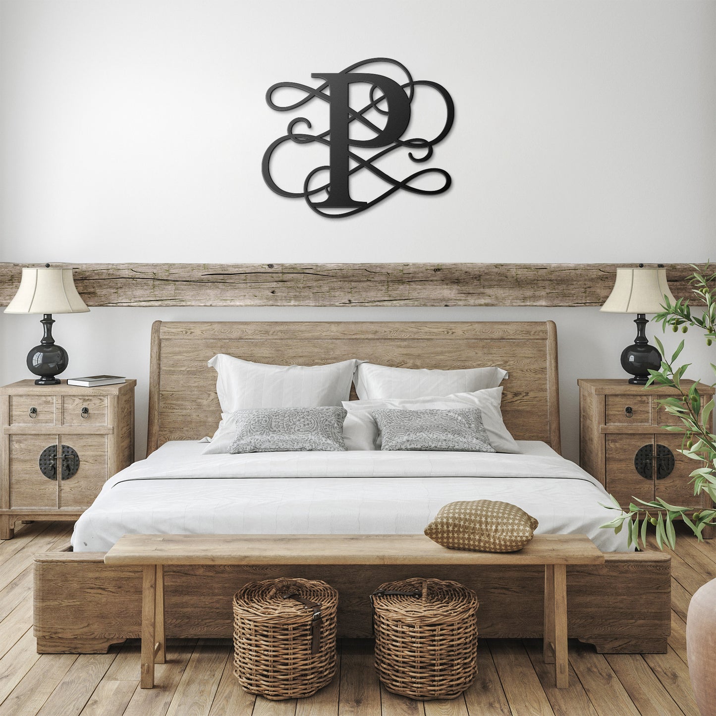 Letter P, Elaborate Letter Metal Wall Art