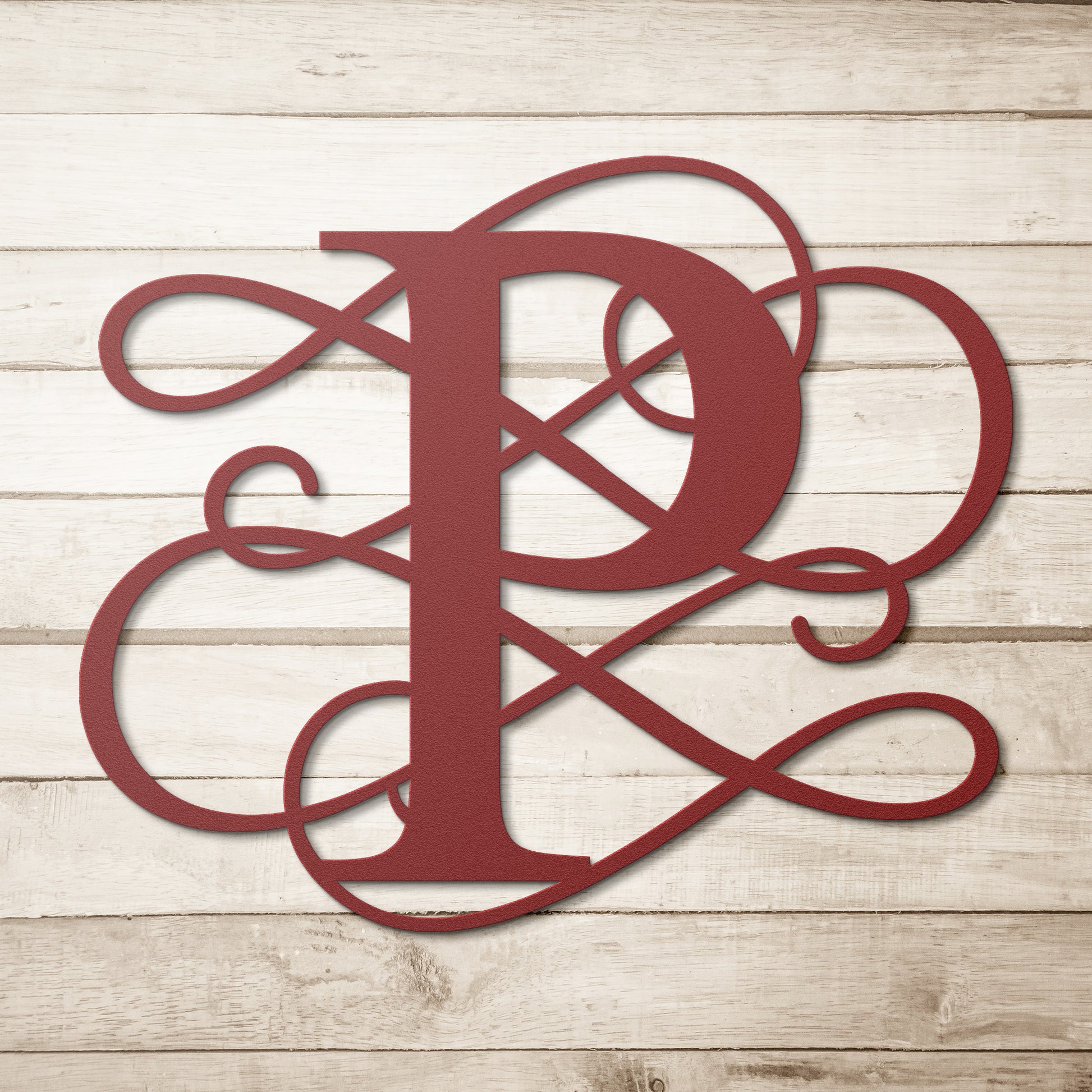 Letter P, Elaborate Letter Metal Wall Art